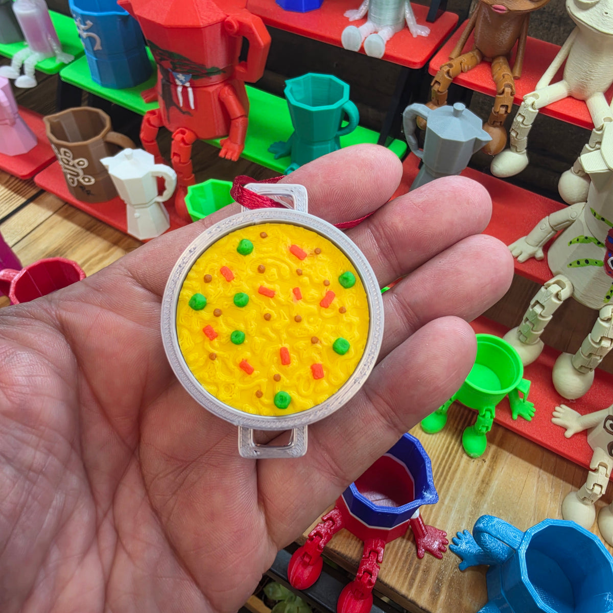 Olla de Arroz Boricua – Decoración Navideña 3D