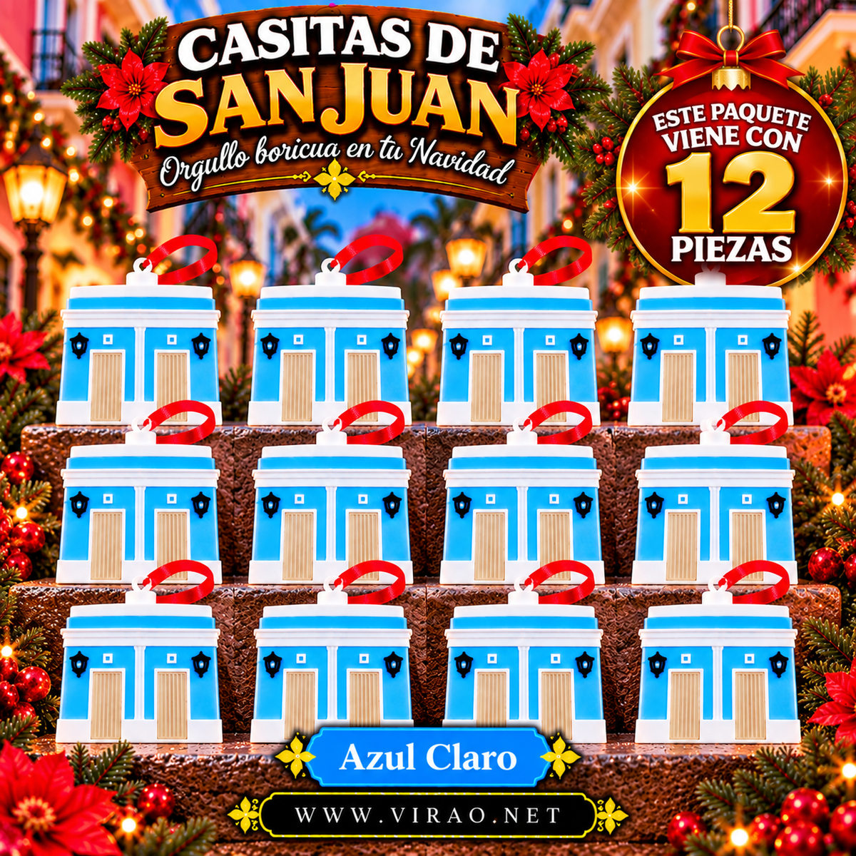 Casitas de San Juan — Adornos Navideños en 3D Estilo 5