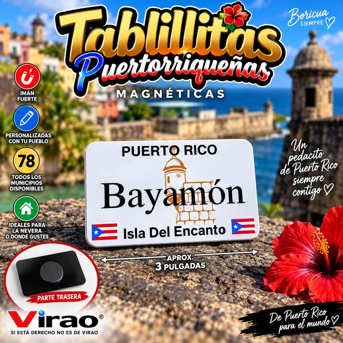 Mini Tablillas Puertorriqueñas Magnéticas 🧲