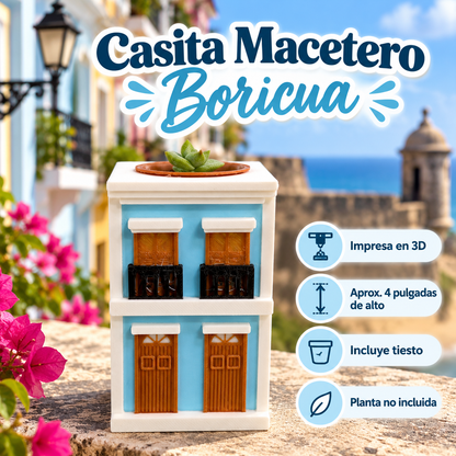 🏠🌺 Casita Macetero Boricua impresa en 3D 🌺🏠