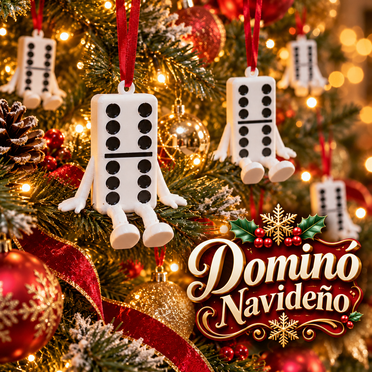 DOMINÓ NAVIDEÑO – ORNAMENTO 3D