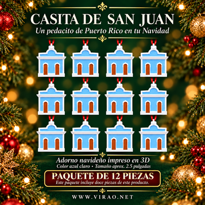 Casitas de San Juan — Adornos Navideños en 3D Estilo 2