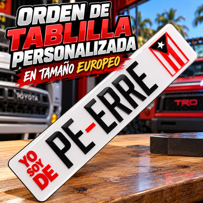 ORDEN DE TABLILLA PERSONALIZADA – TAMAÑO EUROPEO