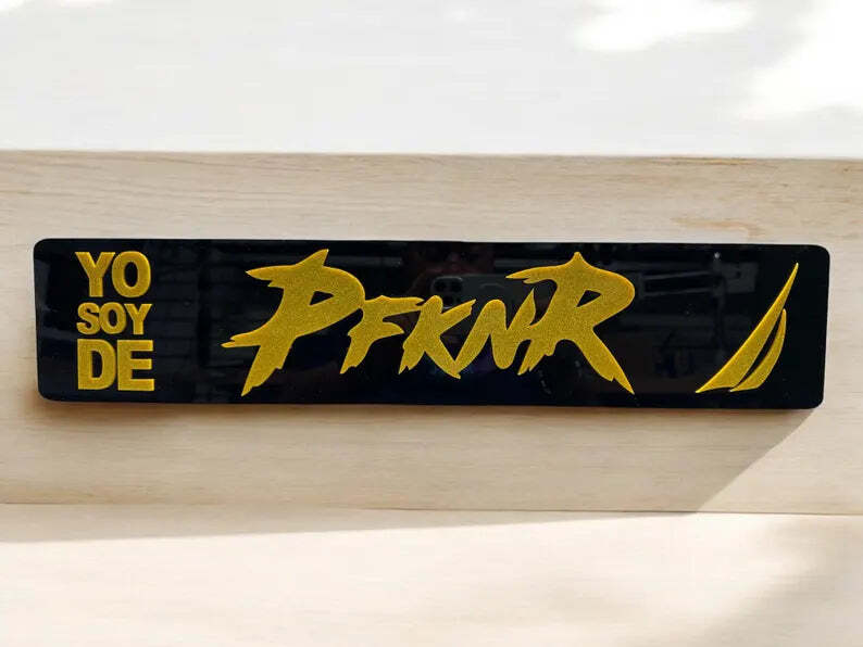 Tablilla Euro PR  Yo Soy de PFKNR Custom , Nautica Full Acrylic 3D
