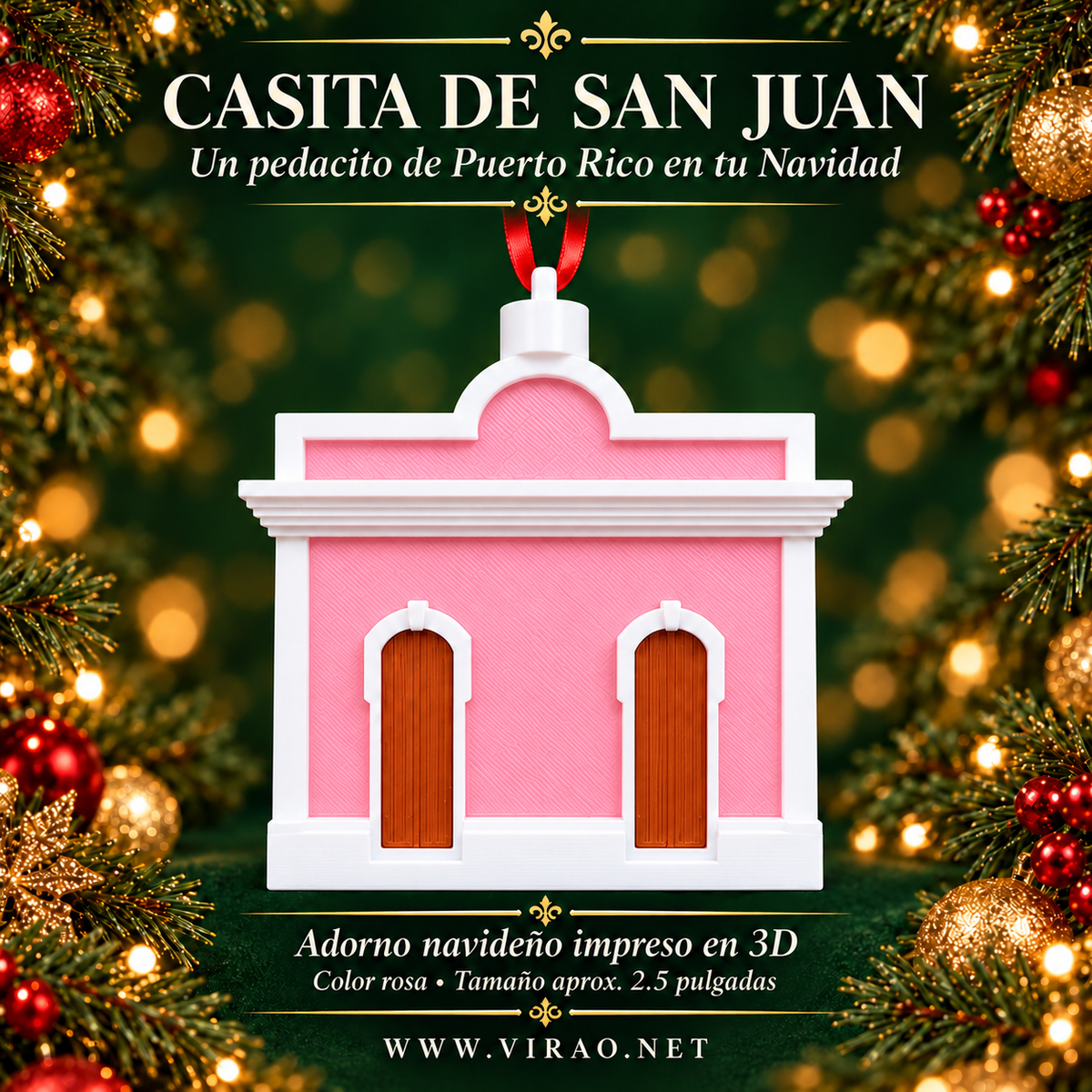 Casitas de San Juan — Adornos Navideños en 3D Estilo 2