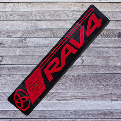Tablilla Larga Euro Toyota Rav4 Full Acrylic 3D