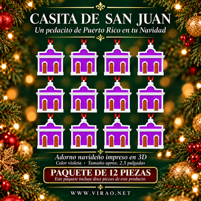 Casitas de San Juan — Adornos Navideños en 3D Estilo 2