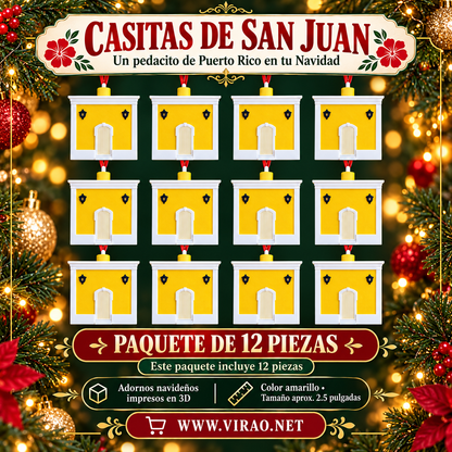 Casitas de San Juan  —  Adornos Navideños en 3D Estilo 1