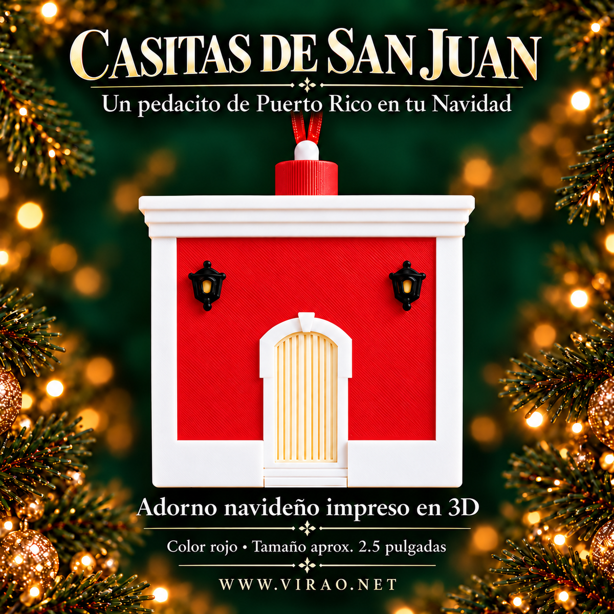 Casitas de San Juan  —  Adornos Navideños en 3D Estilo 1