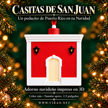 Casitas de San Juan  —  Adornos Navideños en 3D Estilo 1