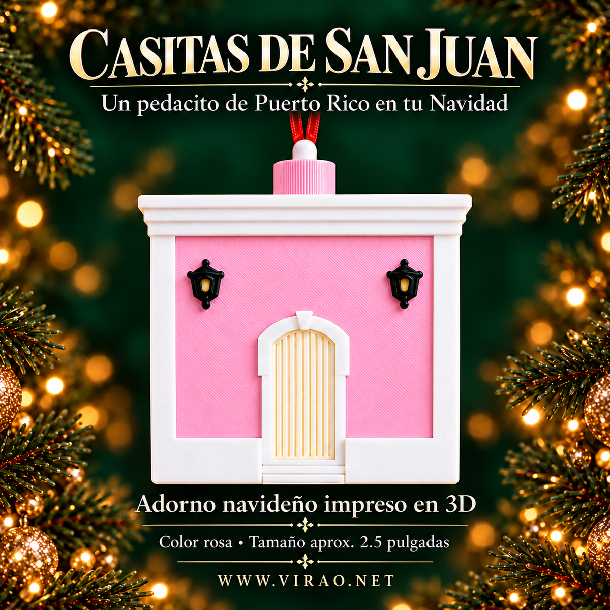 Casitas de San Juan  —  Adornos Navideños en 3D Estilo 1