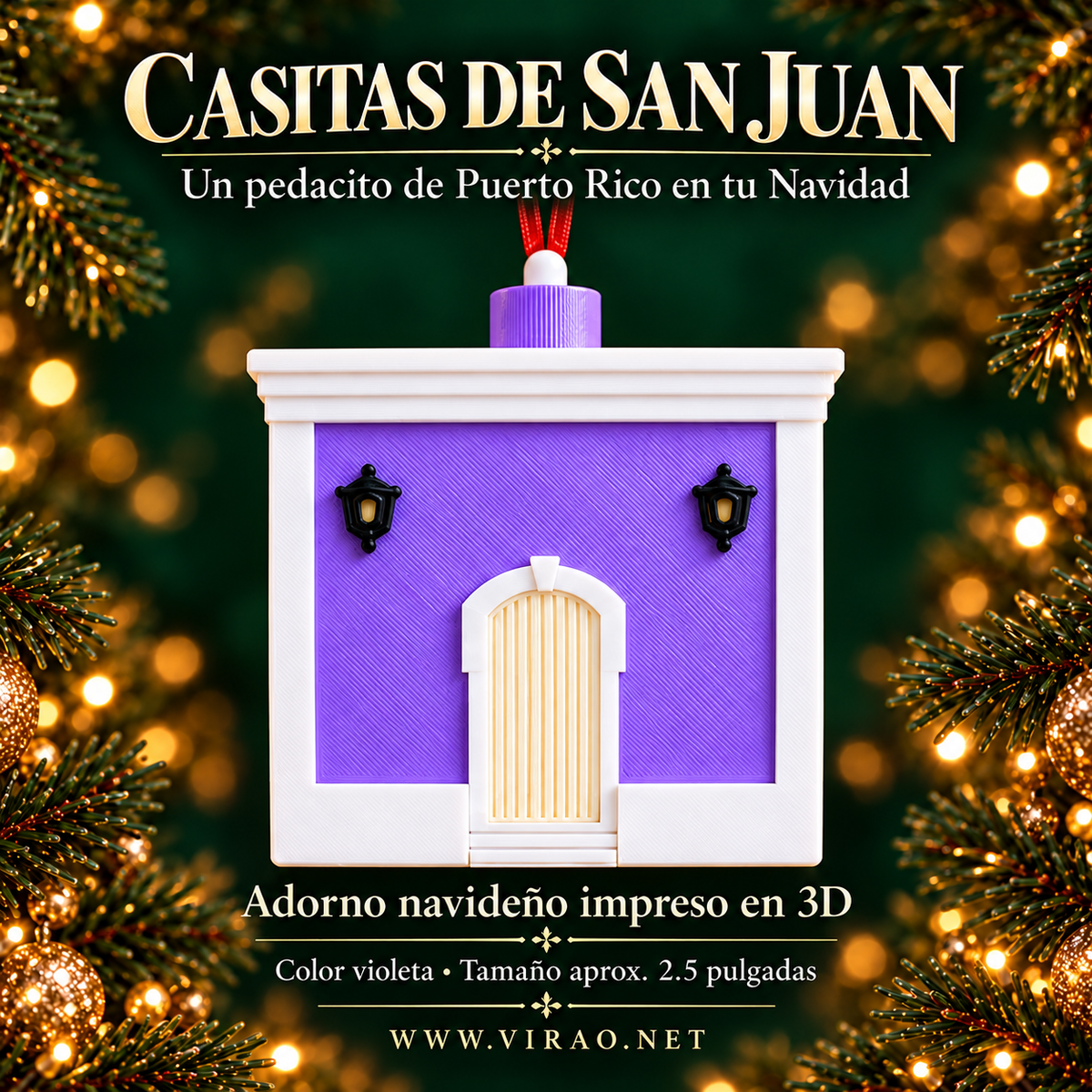 Casitas de San Juan  —  Adornos Navideños en 3D Estilo 1