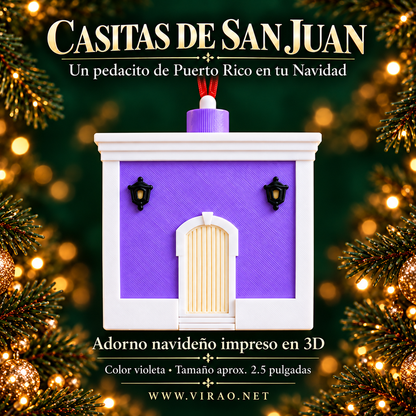 Casitas de San Juan  —  Adornos Navideños en 3D Estilo 1