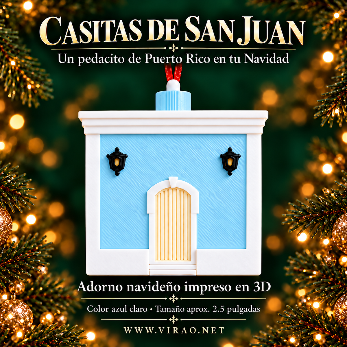 Casitas de San Juan  —  Adornos Navideños en 3D Estilo 1