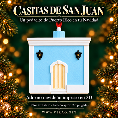 Casitas de San Juan  —  Adornos Navideños en 3D Estilo 1