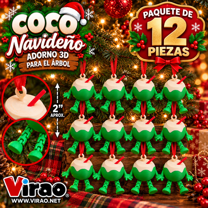 COCO NAVIDEÑO – ADORNO 3D PARA EL ÁRBOL DE NAVIDAD
