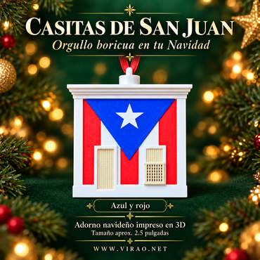 Casitas de San Juan — Adornos Navideños en 3D Estilo 3