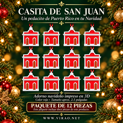 Casitas de San Juan — Adornos Navideños en 3D Estilo 2
