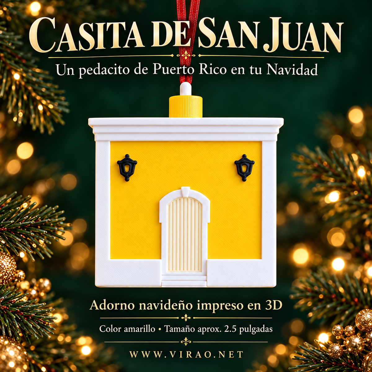 Casitas de San Juan  —  Adornos Navideños en 3D Estilo 1
