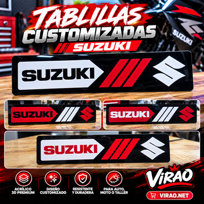 🏁🔥 TABLILLAS CUSTOMIZADAS SUZUKI 🔥🏁