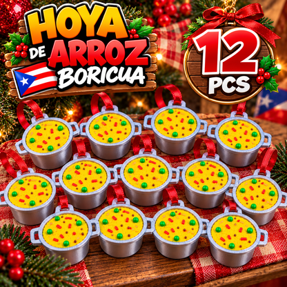 Olla de Arroz Boricua – Decoración Navideña 3D