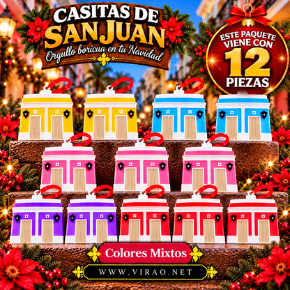 Casitas de San Juan — Adornos Navideños en 3D Estilo 5