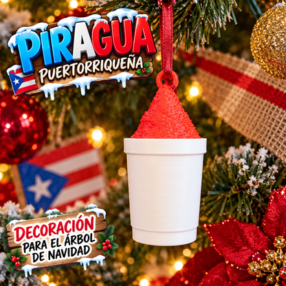 Piragua Puertorriqueña – Decoración para el Árbol de Navidad 🎄