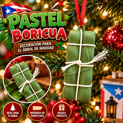 PASTEL BORICUA – DECORACIÓN NAVIDEÑA PARA TU ARBOLITO