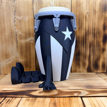 Conga Buddy X-Large 3D Print en Blanco y Negro