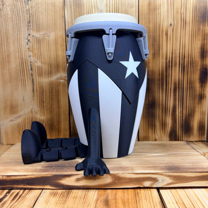 Conga Buddy X-Large 3D Print en Blanco y Negro
