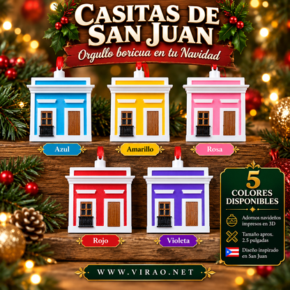 Casitas de San Juan — Adornos Navideños en 3D Estilo 6