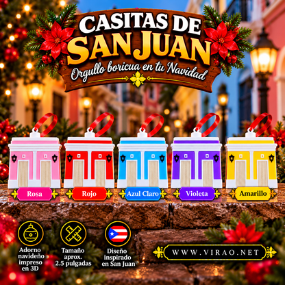 Casitas de San Juan — Adornos Navideños en 3D Estilo 5