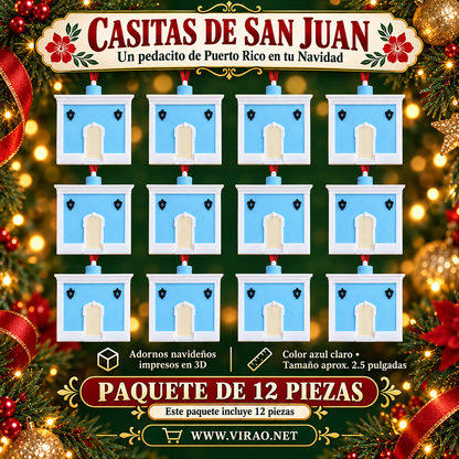 Casitas de San Juan  —  Adornos Navideños en 3D Estilo 1