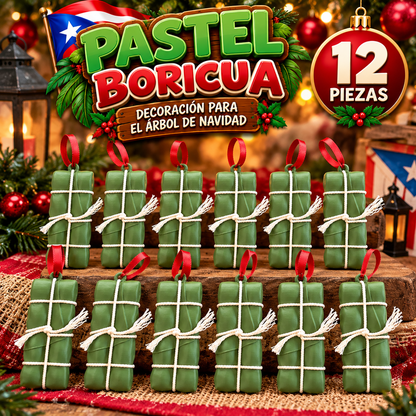 PASTEL BORICUA – DECORACIÓN NAVIDEÑA PARA TU ARBOLITO