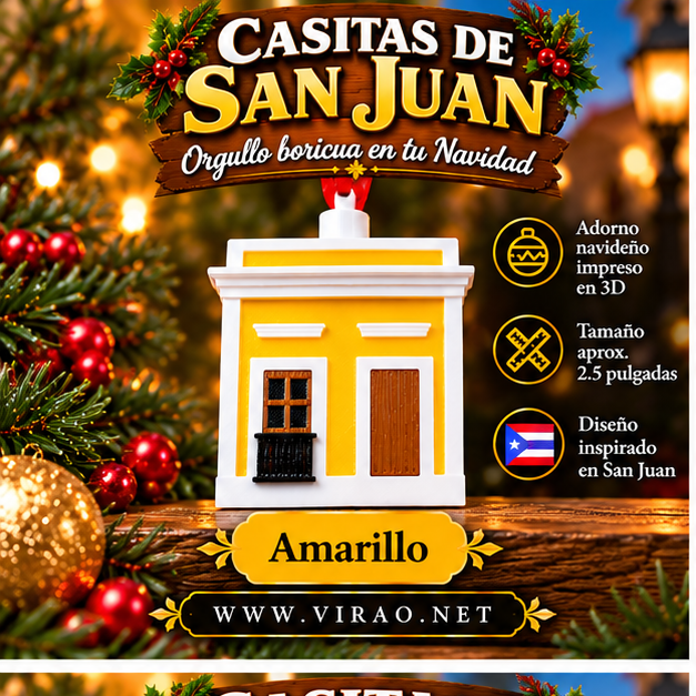 Casitas de San Juan — Adornos Navideños en 3D Estilo 6