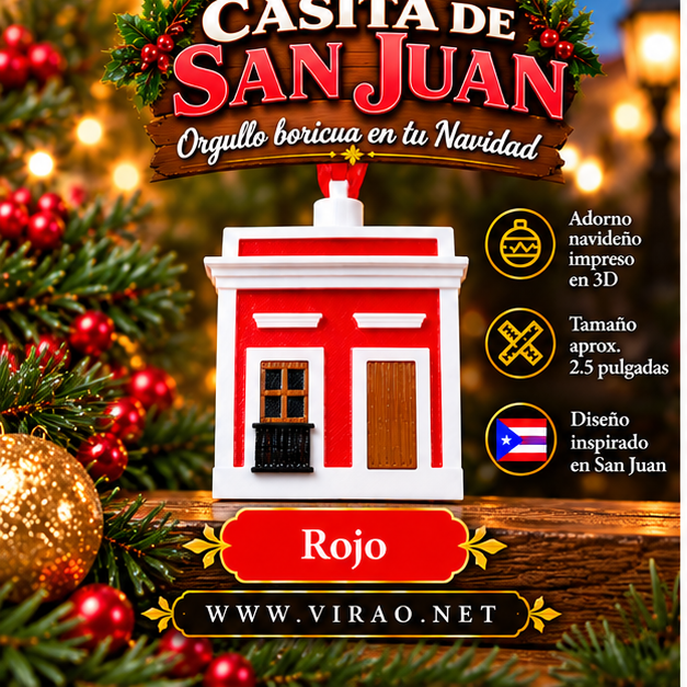 Casitas de San Juan — Adornos Navideños en 3D Estilo 6