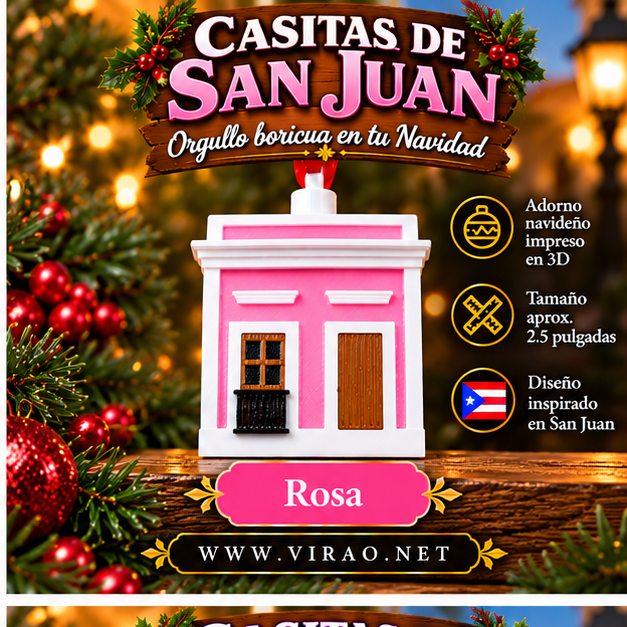 Casitas de San Juan — Adornos Navideños en 3D Estilo 6