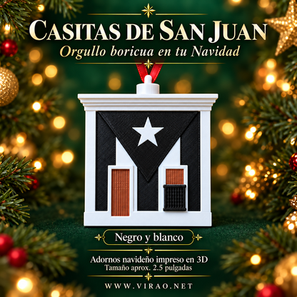Casitas de San Juan — Adornos Navideños en 3D Estilo 3