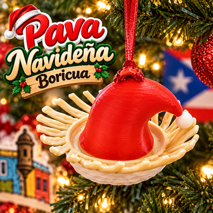 PAVA NAVIDEÑA BORICUA – DECORACIÓN PARA EL ÁRBOL DE NAVIDAD 🇵🇷🎄