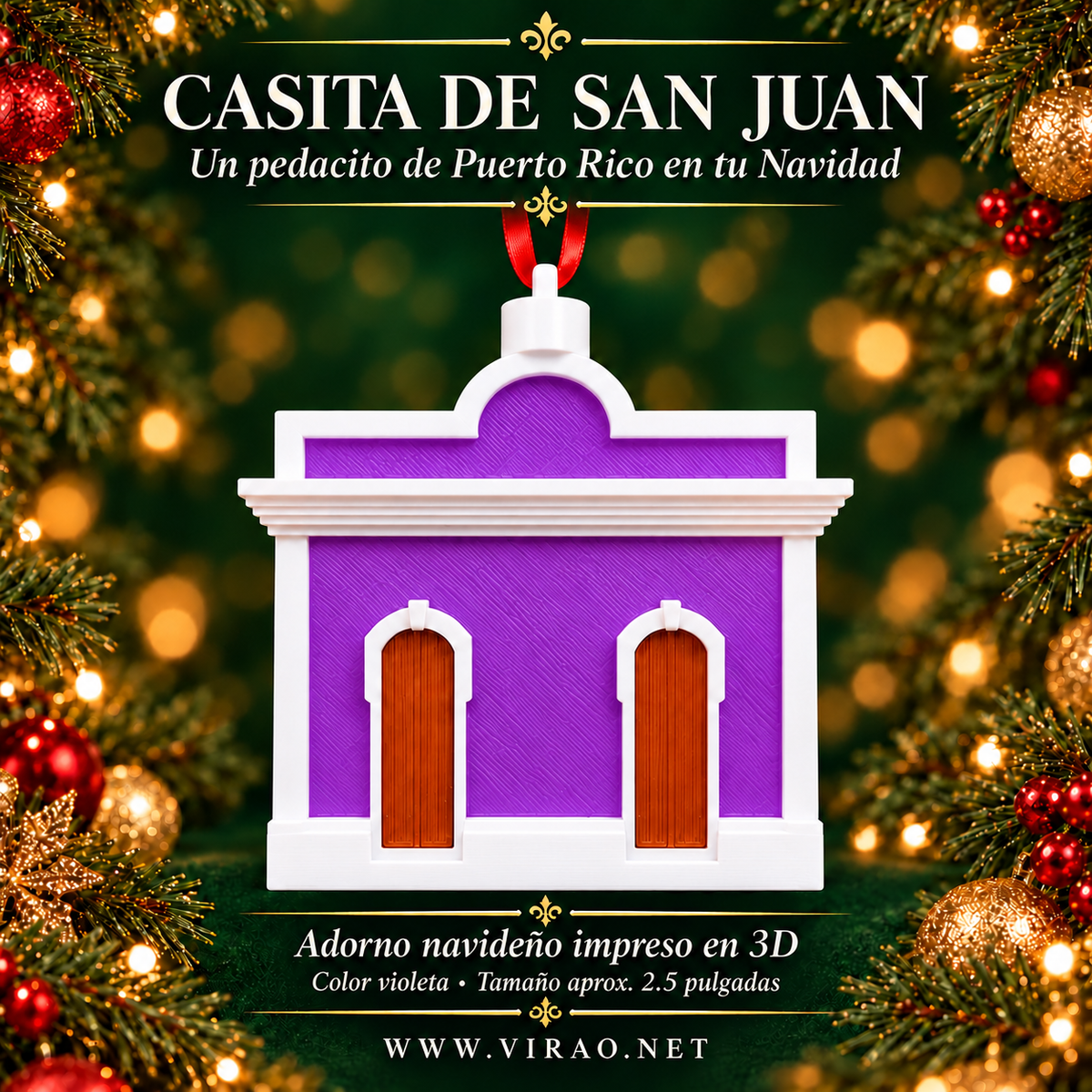 Casitas de San Juan — Adornos Navideños en 3D Estilo 2