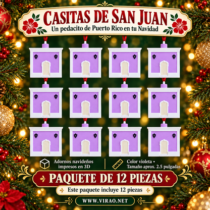 Casitas de San Juan  —  Adornos Navideños en 3D Estilo 1
