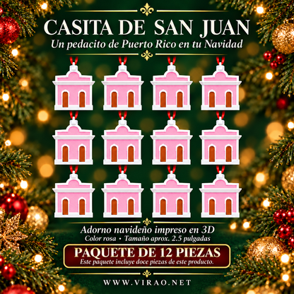 Casitas de San Juan — Adornos Navideños en 3D Estilo 2