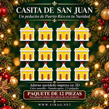 Casitas de San Juan — Adornos Navideños en 3D Estilo 2